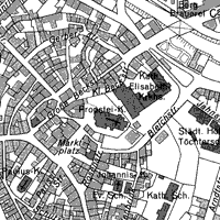 Plan der heutigen Bochumer Innenstadt, Gleisdreieck (aus dem Jahr 1905)