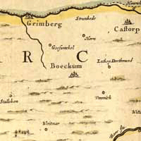 Karte der Grafschaft Mark (von Blaeu aus dem Jahr 1640)