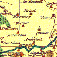 Karte der Grafschaft Mark (von Sanson aus dem Jahr 1720)