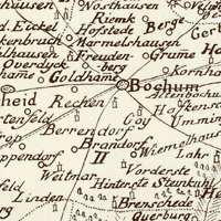 Karte der Grafschaft Mark (von Müller aus dem Jahr 1791)