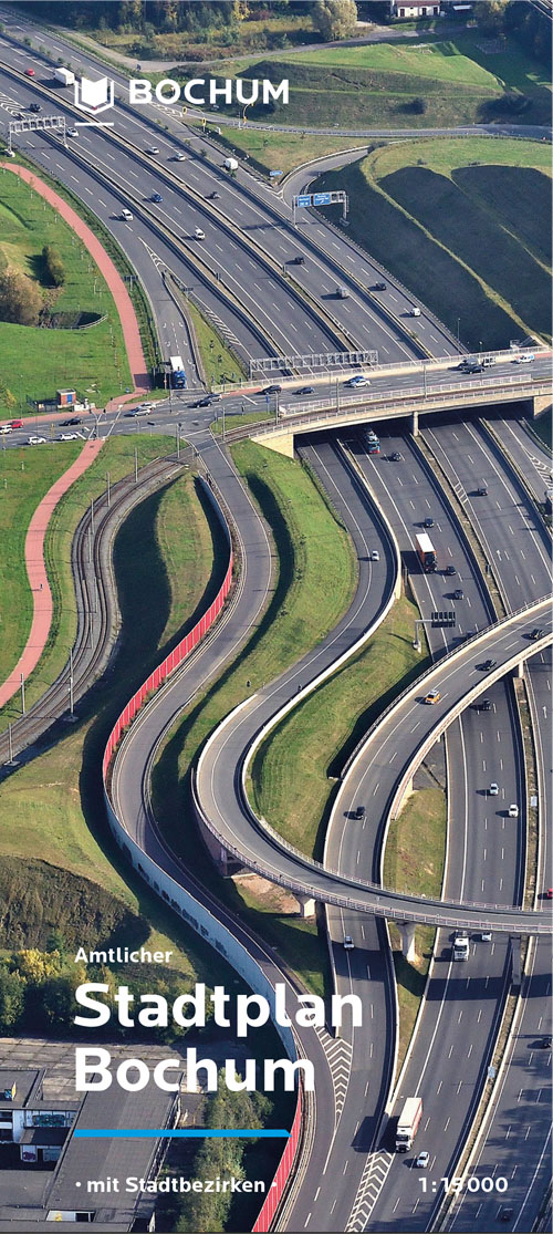Titelbild des Amtlichen Stadtplans Bochum 1:15.000; Auflage 2018