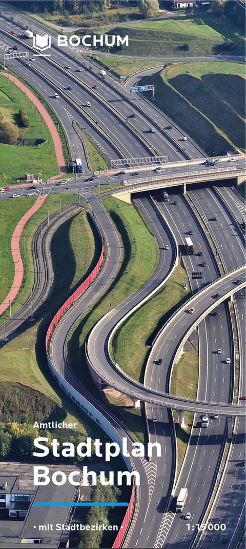 Titelbild des Amtlichen Stadtplans Bochum 1:15.000; Auflage 2018