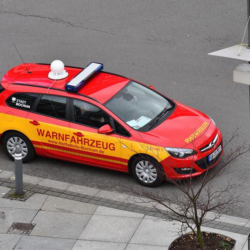 Foto: Test Warnfahrzeug