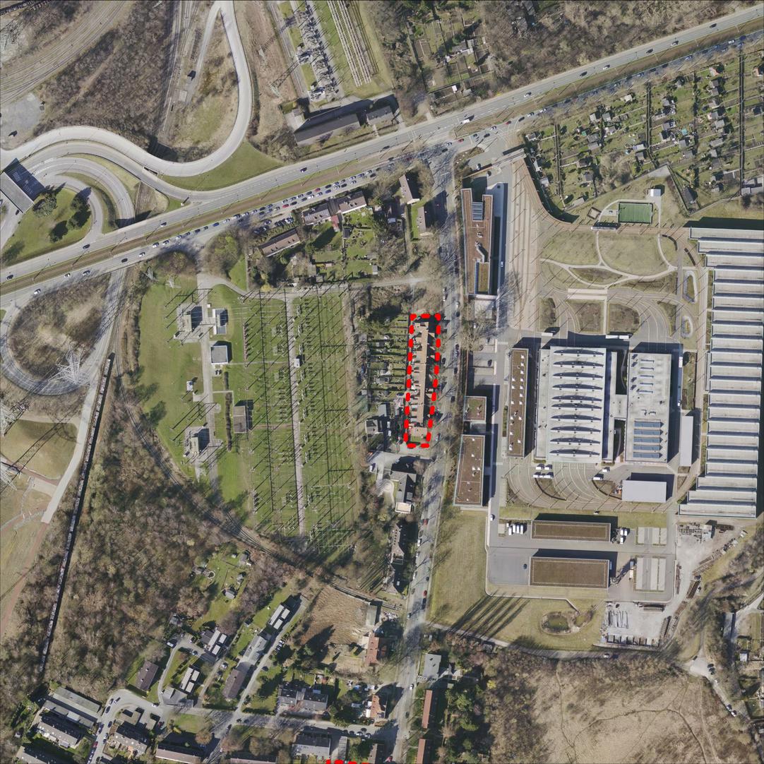 Luftbildaufnahme der Siedlung Engelsburg Nord