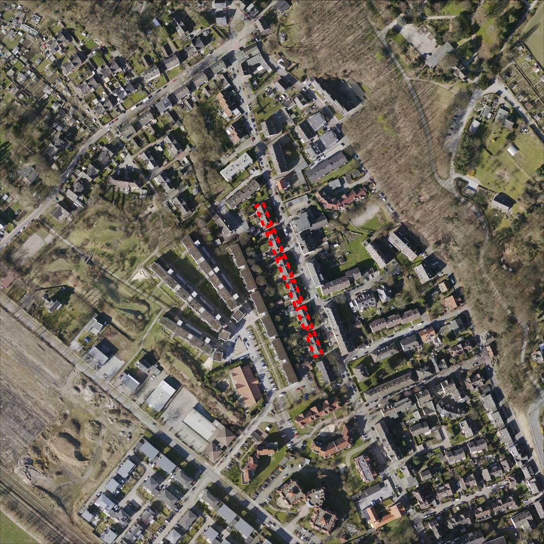 Luftbild der Siedlung Eibergerstraße