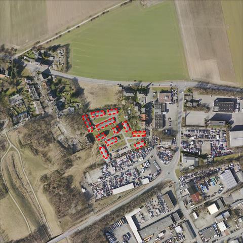 Luftbildaufnahme der Siedlung Gewerkenstraße