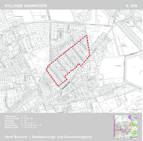 Übersichtskarte der "Siedlung Kolonie Hannover"