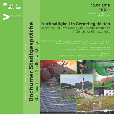 Plakat: Bochumer Stadtgespräche am 10. April 2019