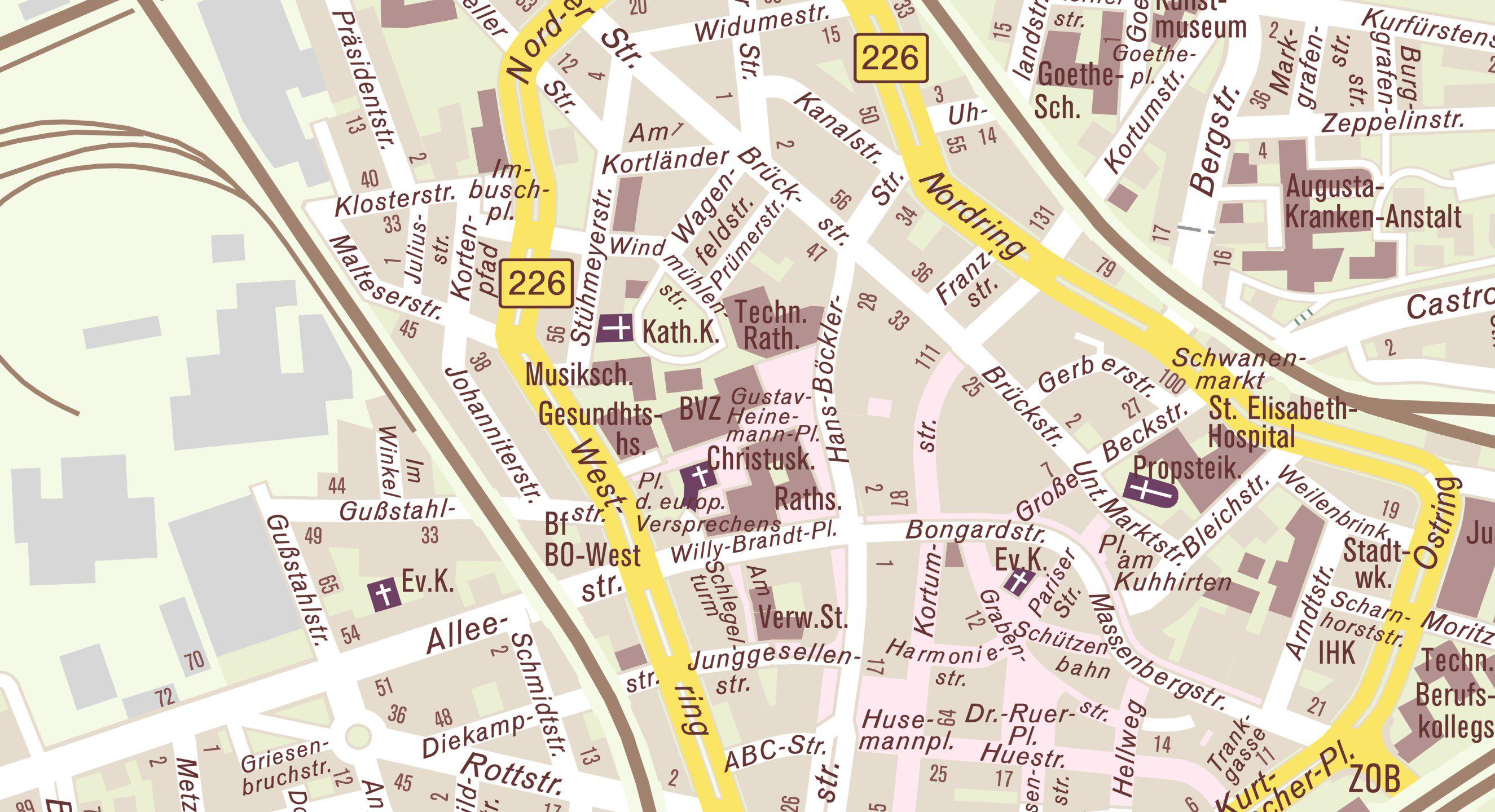 Lageplan für die Adresse Gustav-Heinemann-Platz 2