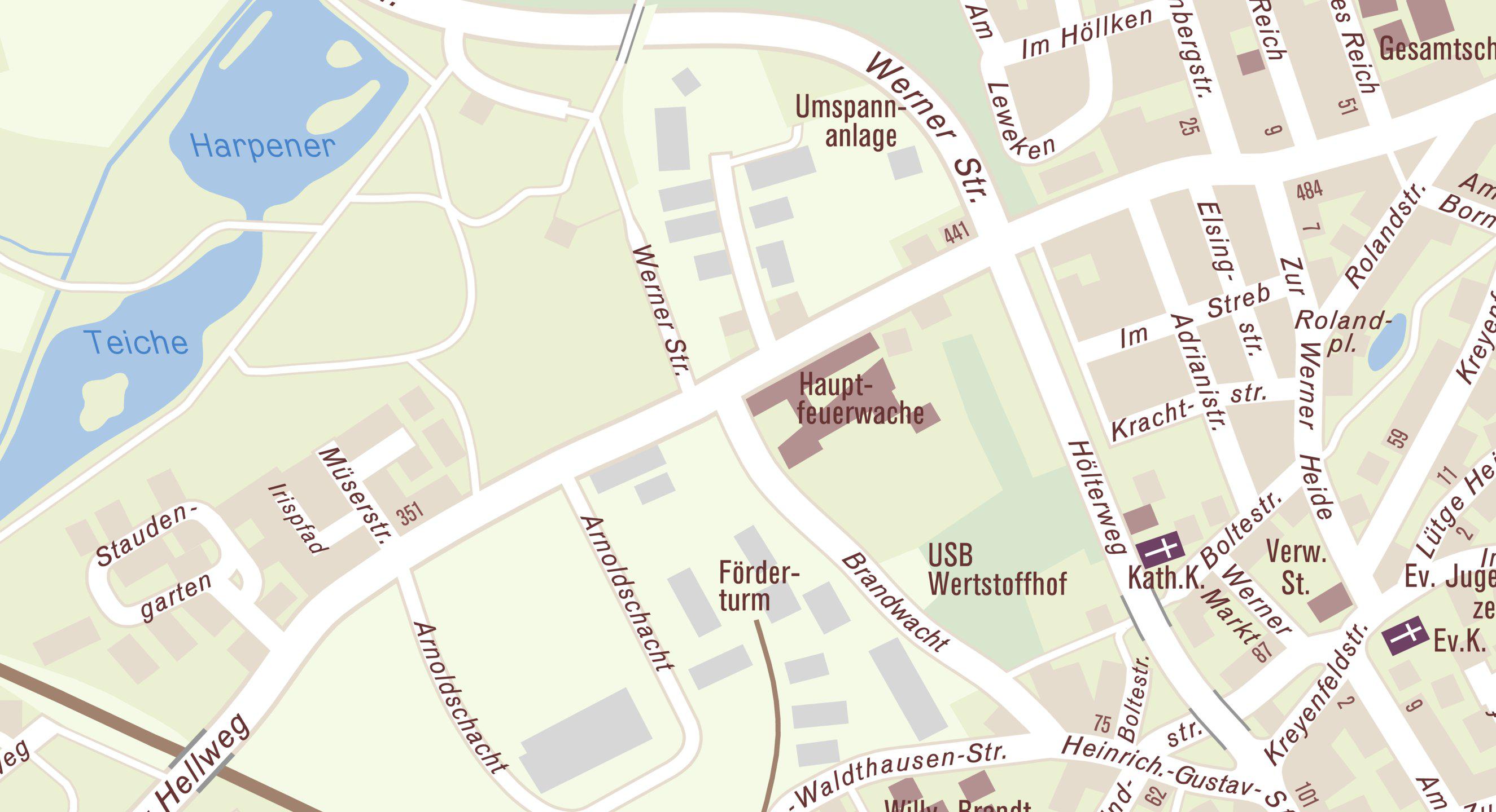 Lageplan für die Adresse Brandwacht 1