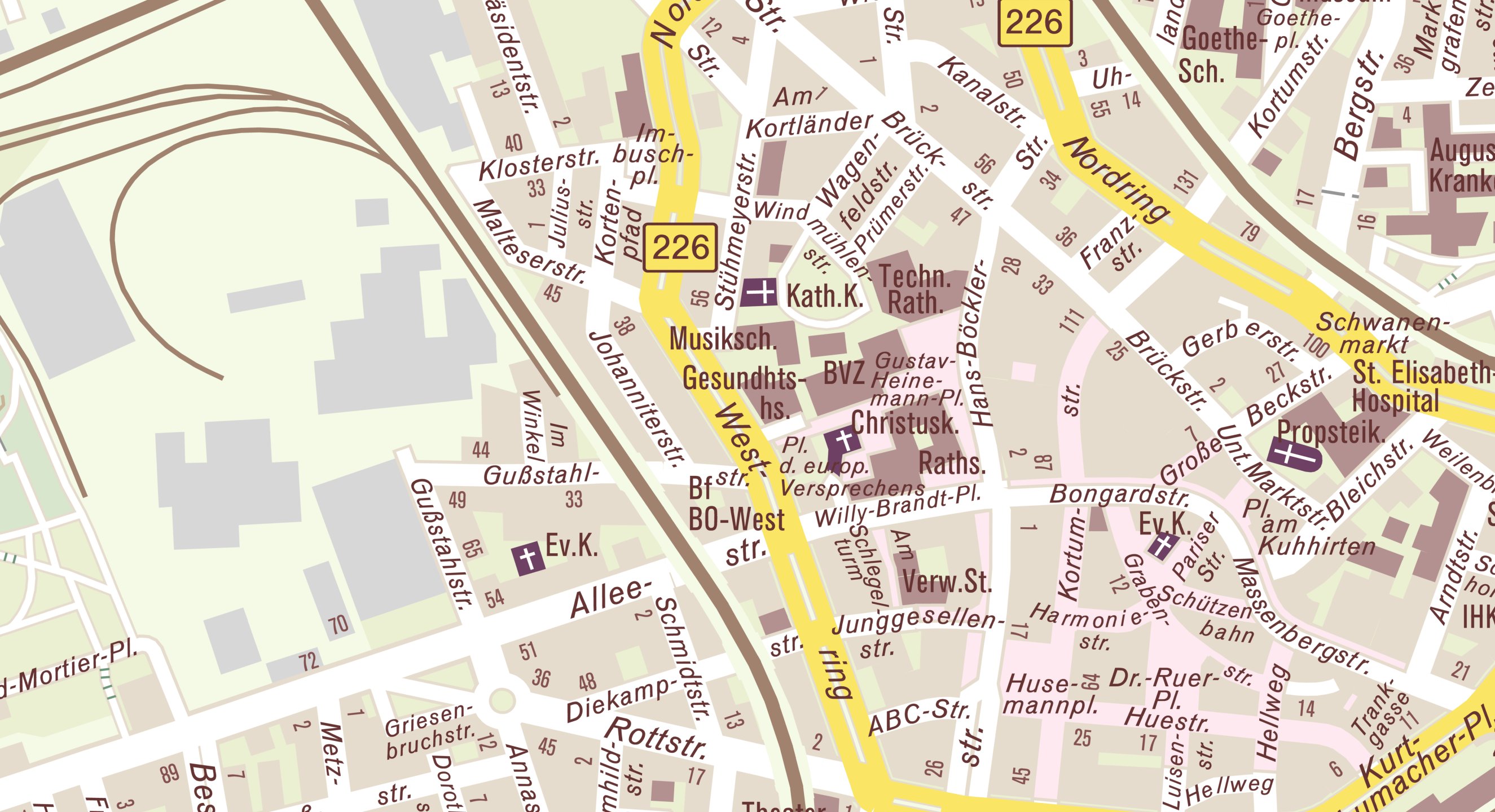Lageplan für die Adresse Westring 28/30