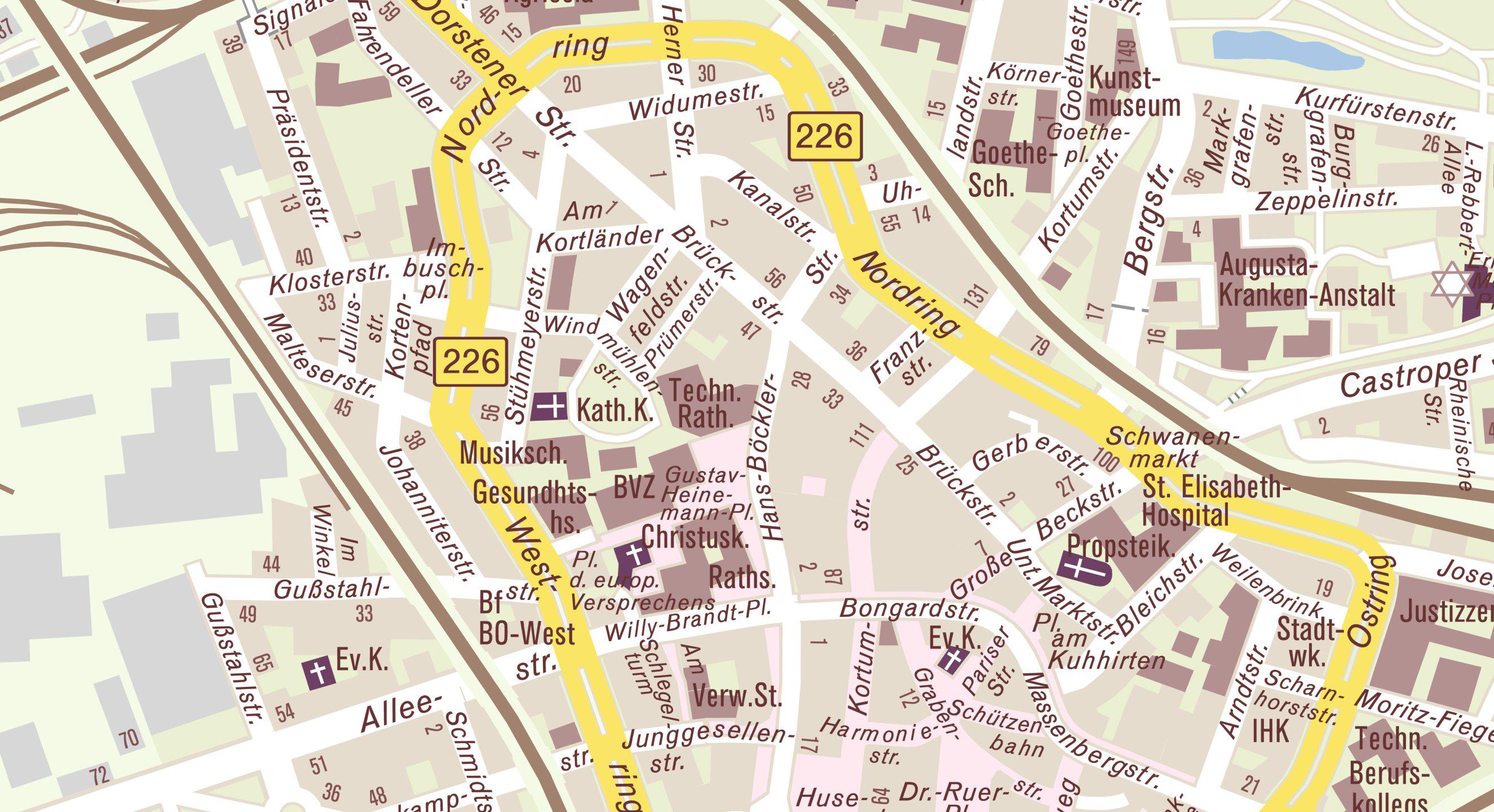 Lageplan für die Adresse Hans-Böckler-Straße 19