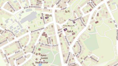 Lageplan für die Adresse Hattinger Str. 387