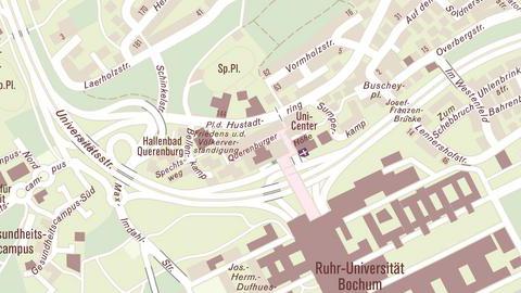 Lageplan Bezirksverwaltungsstelle Süd, Querenburger Höhe 256