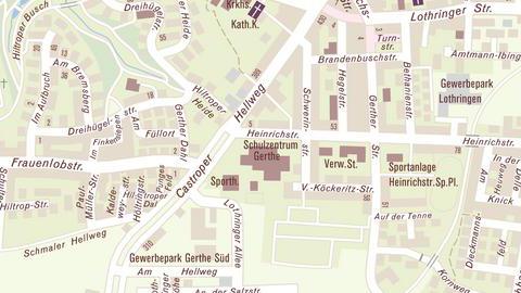 Lageplan für die Adresse Heinrichstraße 4 (Schulzentrum Nord)