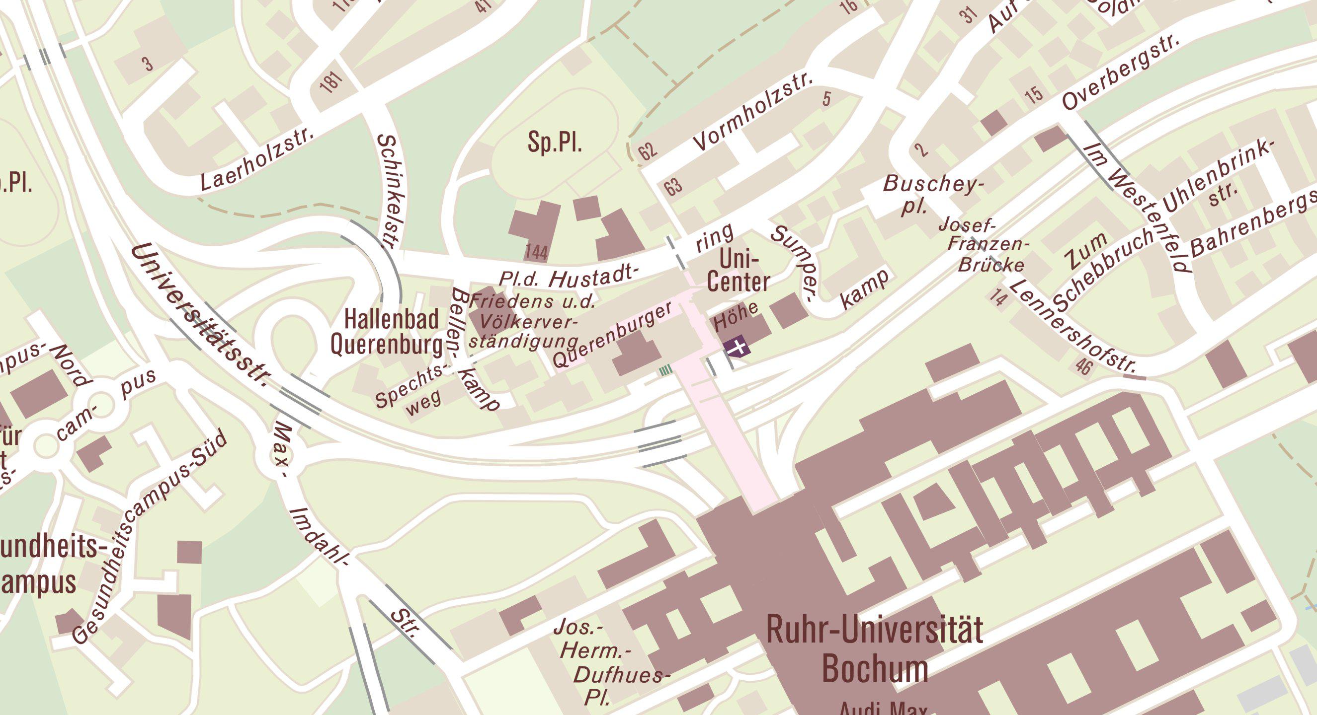 Lageplan für die Adresse Querenburger Höhe 270