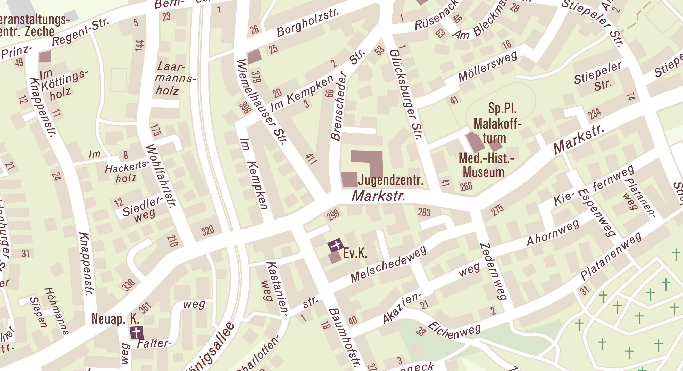 Lageplan für die Adresse Markstraße 292