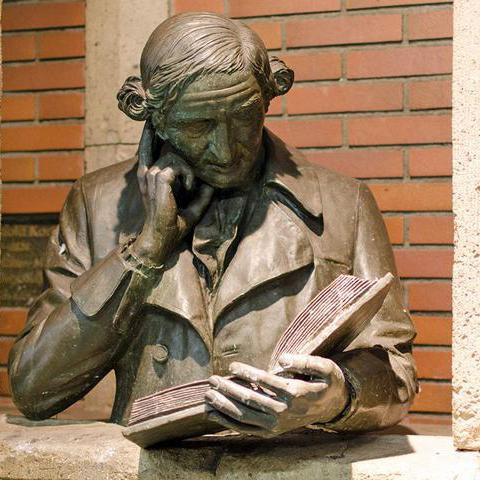 Büste von Carl Arnold Kortum - Sie zeigt ihn ein Buch lesend