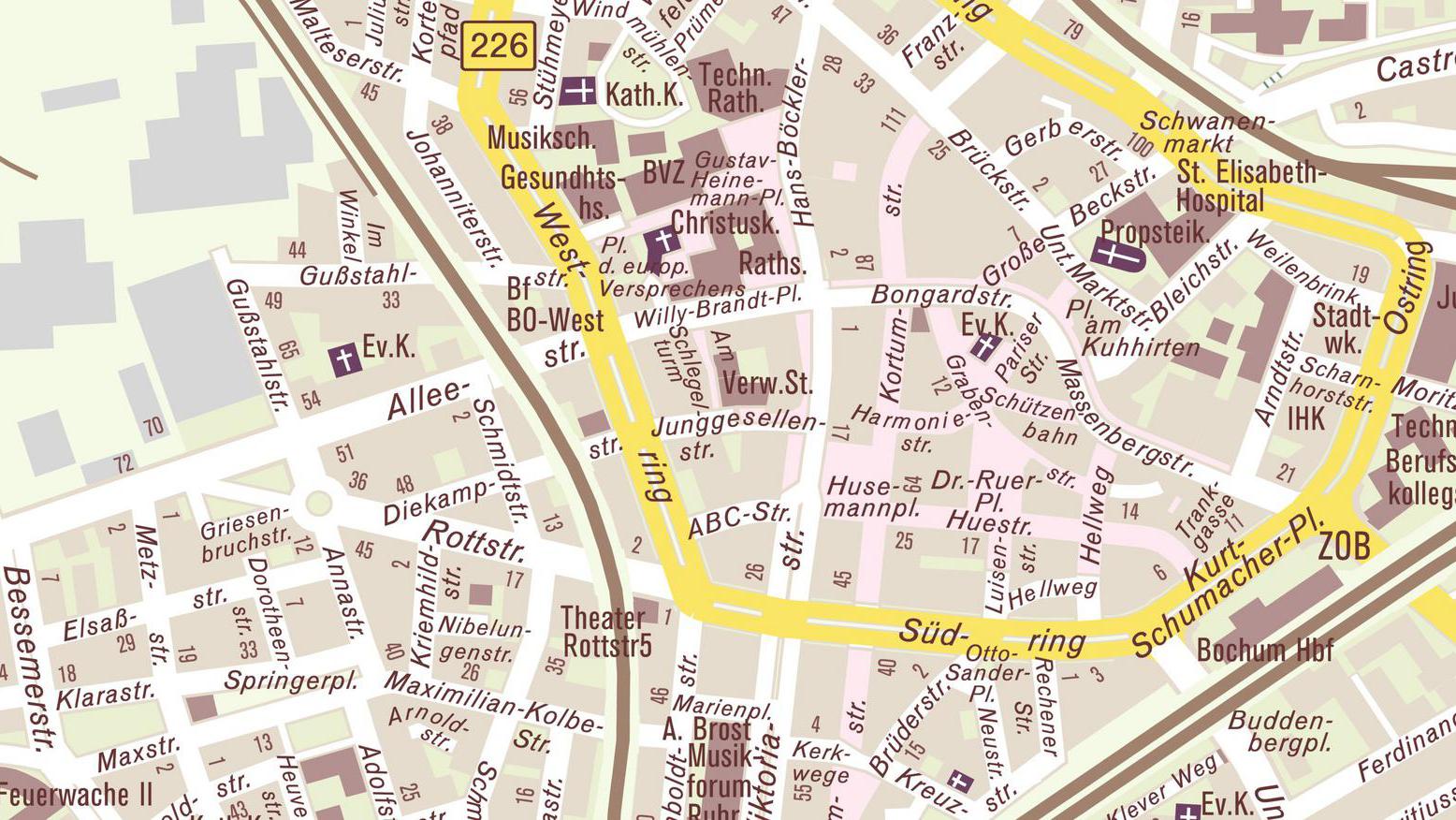 Lageplan für die Adresse Junggesellenstraße 8