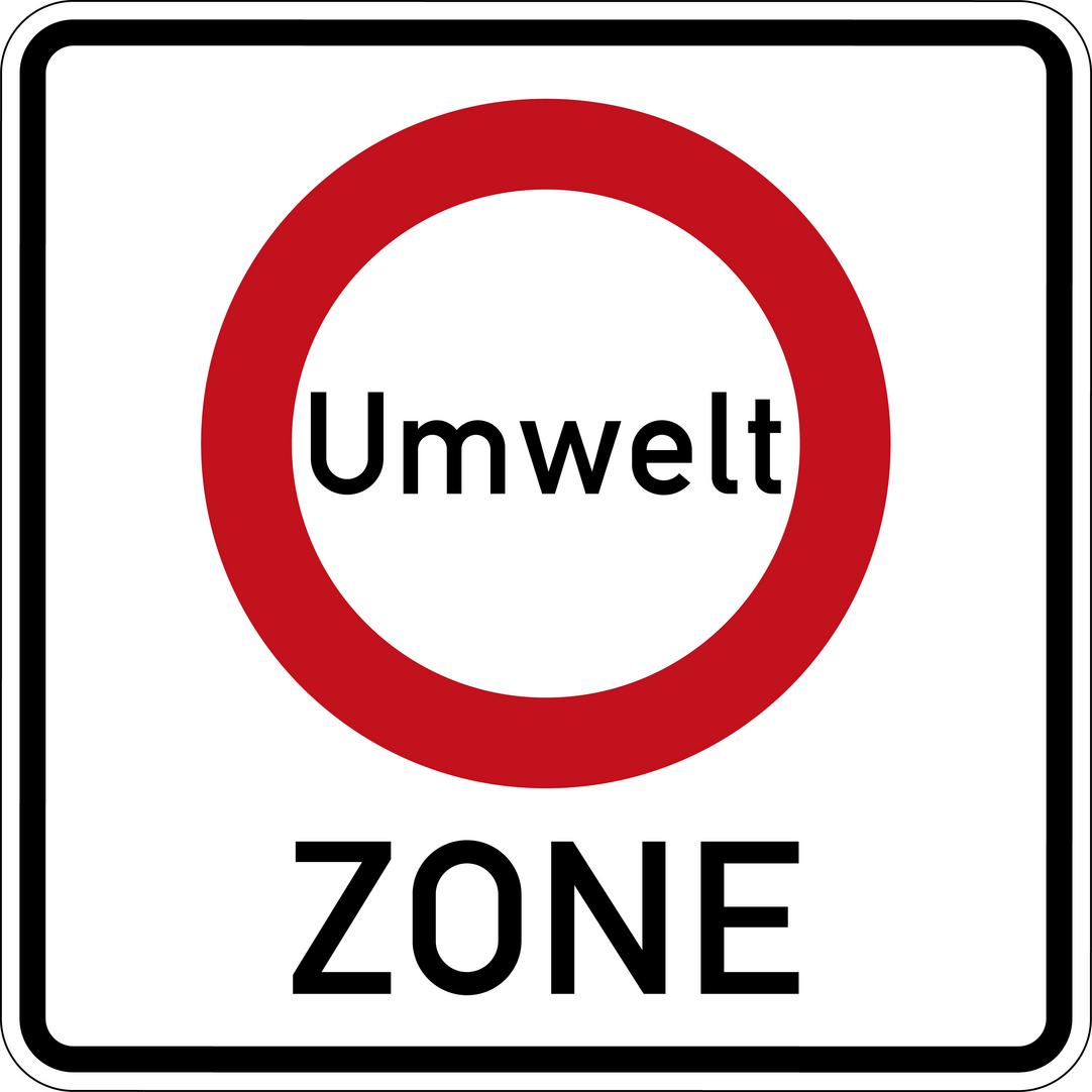 Das Bild zeigt das Umweltzone-Zeichen.