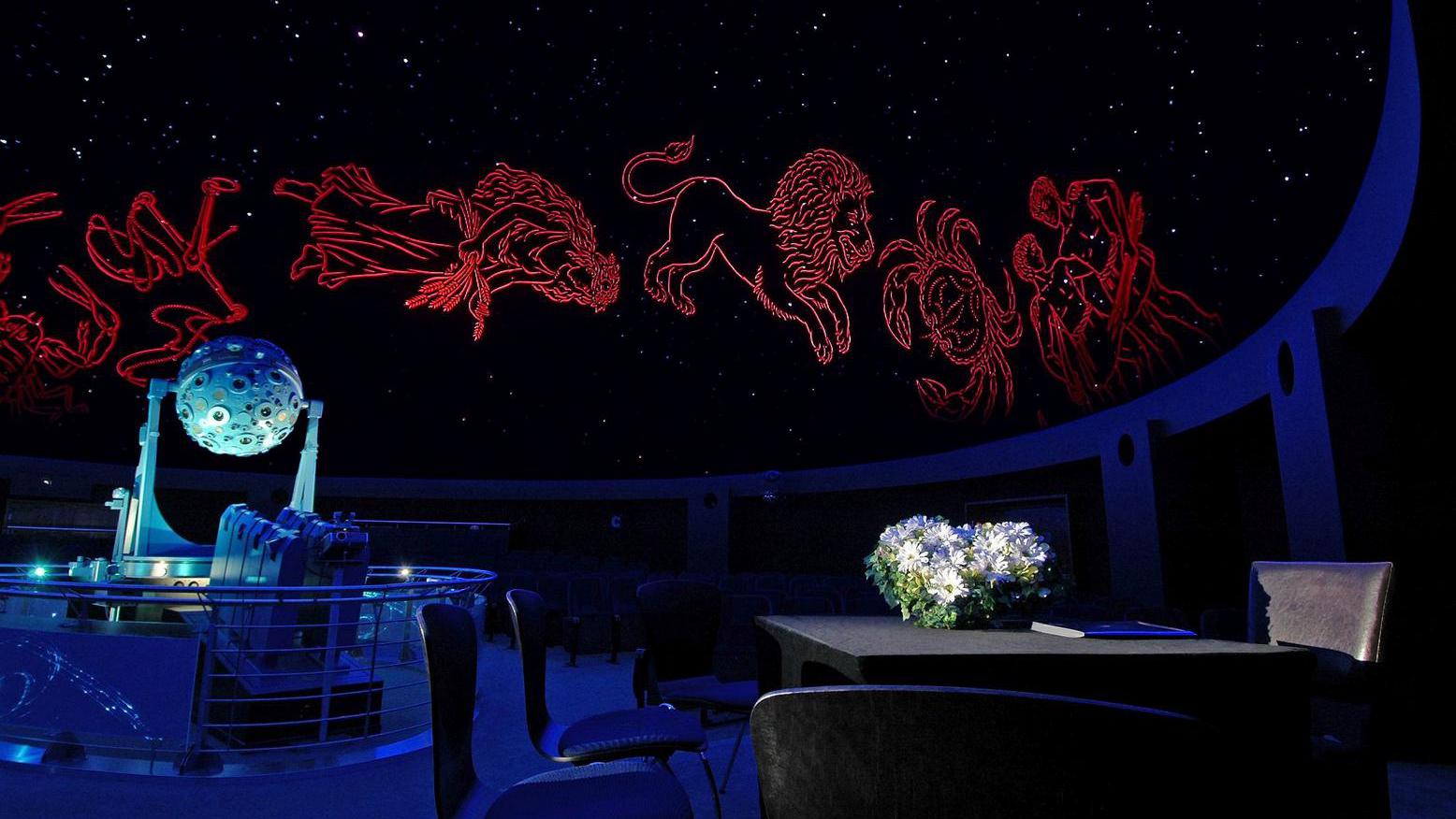 Innenaufnahme des Trauzimmers Sternenhimmel