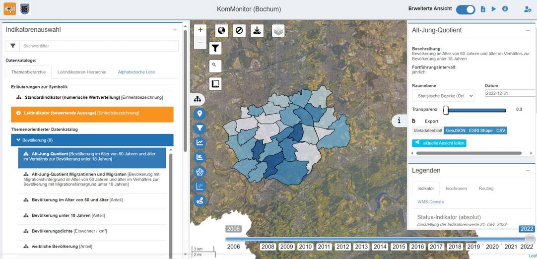 Bochumer Ortsteile kompakt - Startseite der Online-Anwendung