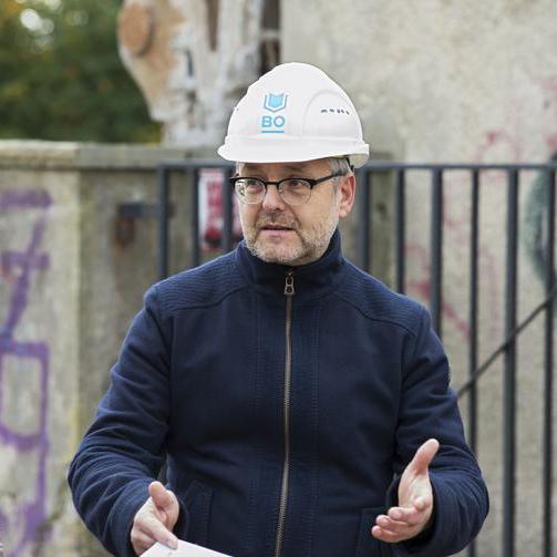 Baubeginn Ostpark - Das Foto zeigt Stadtbaurat Dr. Markus Bradtke 