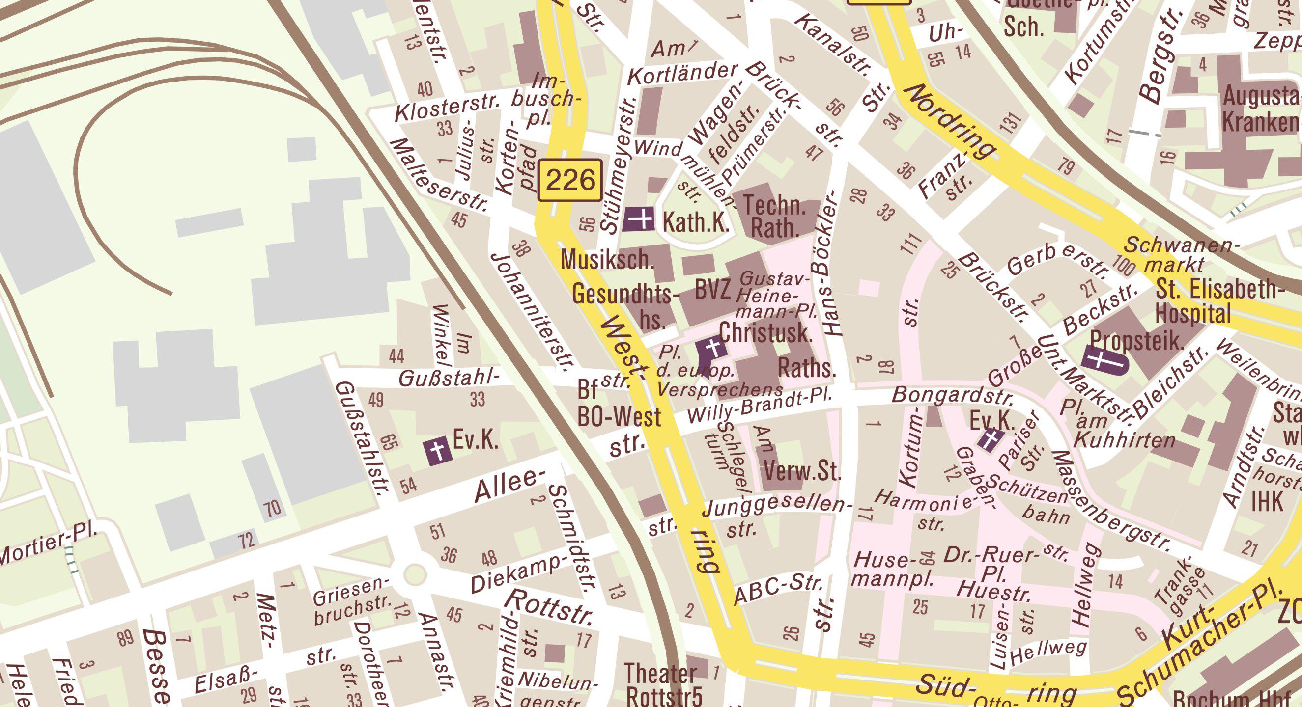 Lageplan für die Adresse Westring 26