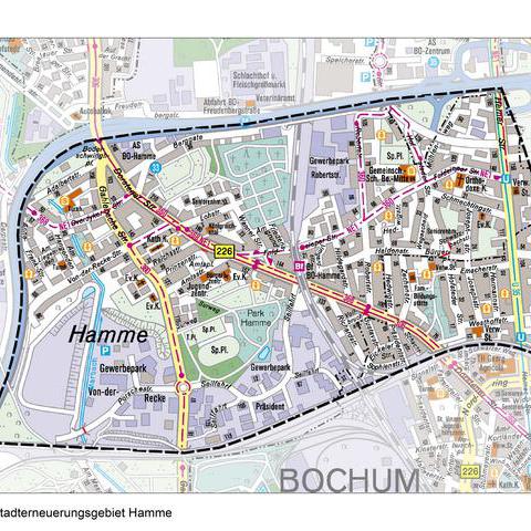 Abbildung: Gebietsabgrenzung Soziale Stadt Hamme