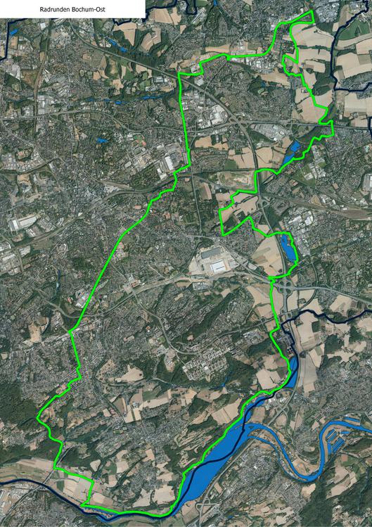 Lufbild Radrunde Bochum Ost
