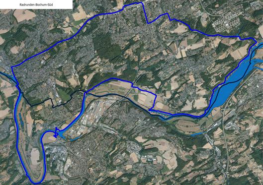 Luftbild Radrunde Bochum Süd