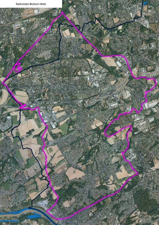 Lufbild Radrunde Bochum West