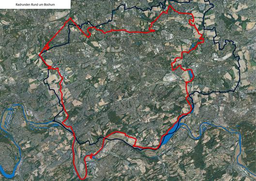 Lufbild Radrunde Rund um Bochum