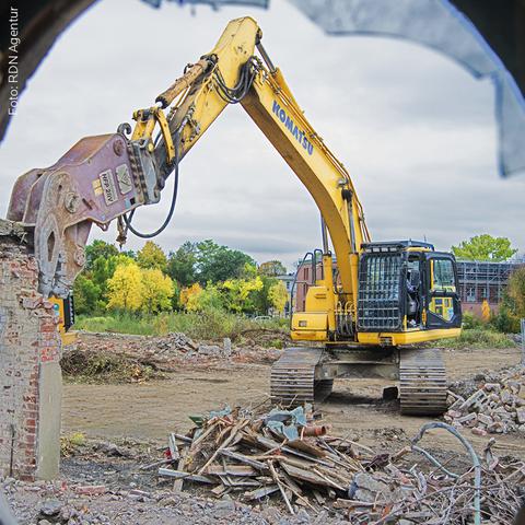 Abbruch an der ehemaligen Stadtgärtnerei