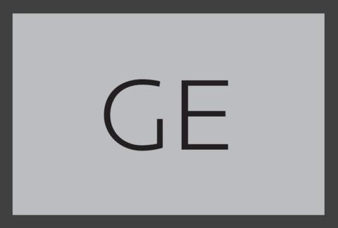 Kennzeichnung für "Gewerbegebiet" in Großbuchstaben "GE"