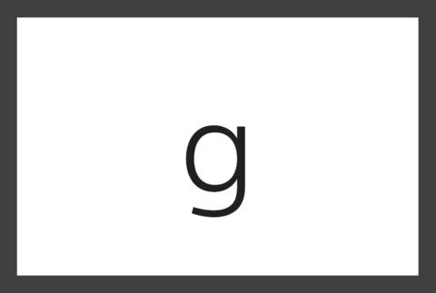Kennzeichnung für Bauweise "geschlossen" im Buchstaben "g"