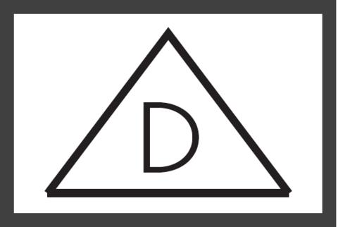 Kennzeichnung für Bauweise "nur Doppelhäuser zulässig" in Großbuchstaben "D" im Dreieck