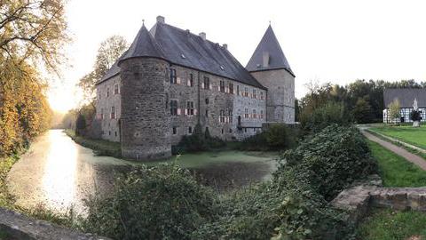 Panoramablick Wasserburg Kemnade und Bauernhof Museum