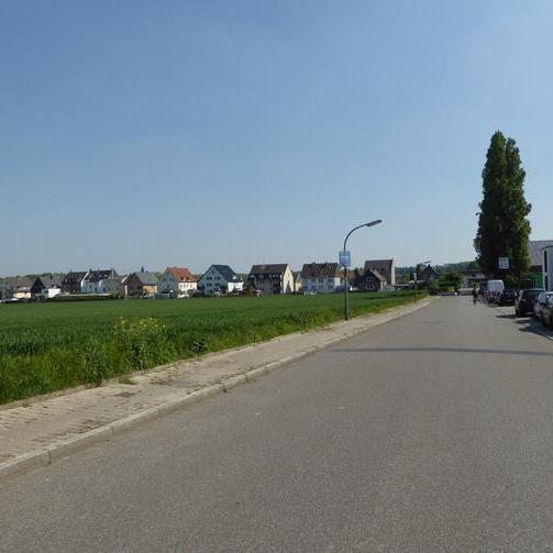 Das Bild zeigt das Planungsgebiet in Blickrichtung