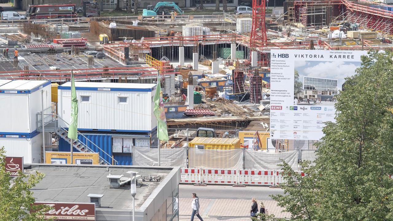 Baustelle des Viktoriakarree in Bochum