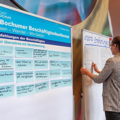 Präsentation der Ergebnisse der ersten Beschäftigtenkonferenz der Stadt Bochum.