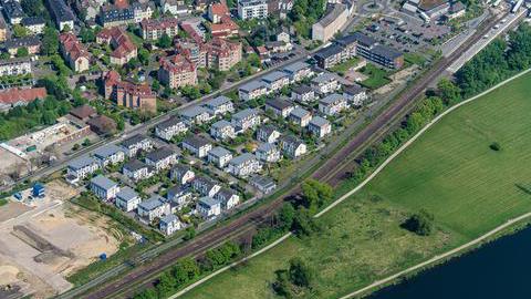 Die Luftaufnahme vom 10.05.2017 zeigt den Ruhrauenpark in Bochum-Dahlhausen.