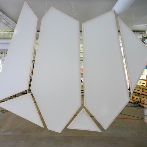 Kunst-Installation in einem leeren Ladenlokal in Bochum