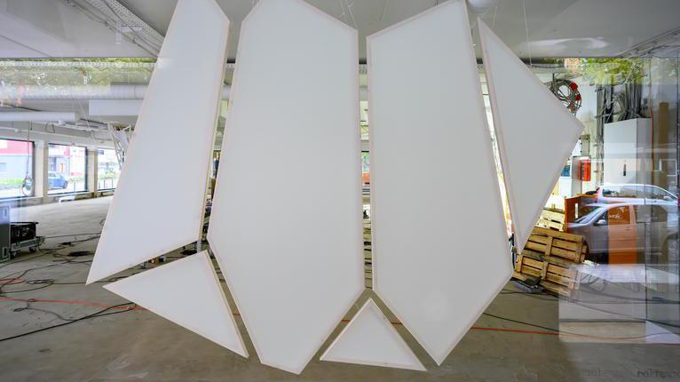 Kunst-Installation in einem leeren Ladenlokal in Bochum