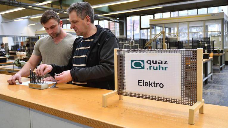 Das Zentrum für Qualifizierung und Ausbildung von Zugewanderten (quaz) in der ehemaligen Opel-Lehrwerkstatt in Bochum-Langendreer