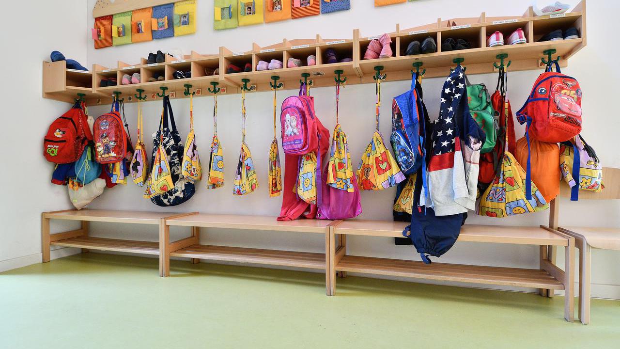 Gardrobe in einer Kindertagesstätte