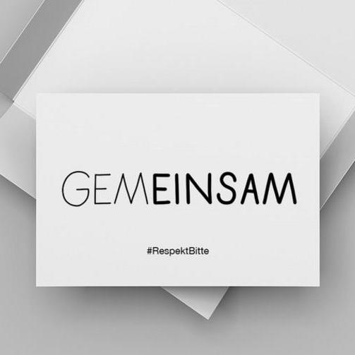 Postkartenmotiv Schriftzug Gemeinsam