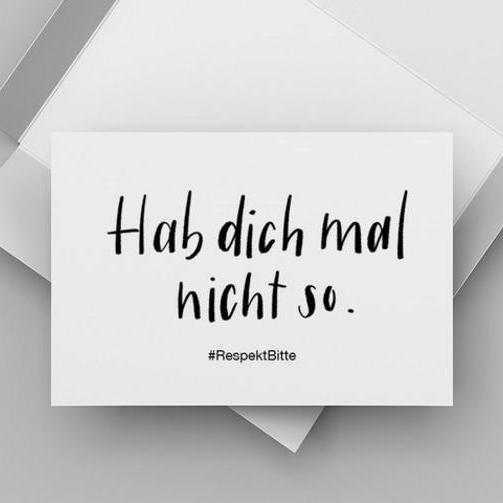 Postkartenmotiv Schriftzug Hab dich mal nicht so