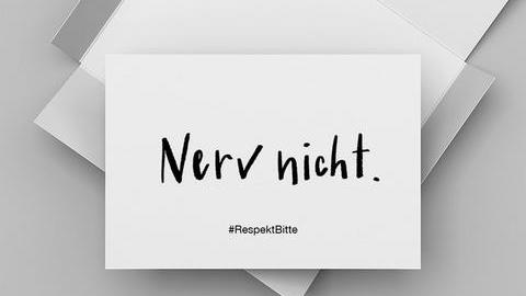 Postkartenmotiv mit dem Schriftzug Nerv nicht