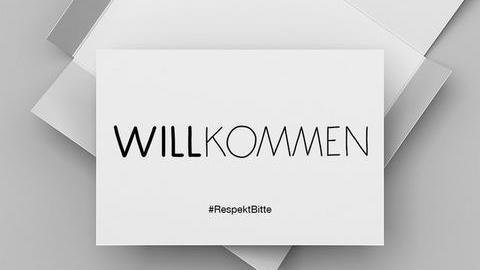 Postkartenmotiv mit dem Schriftzug Willkommen